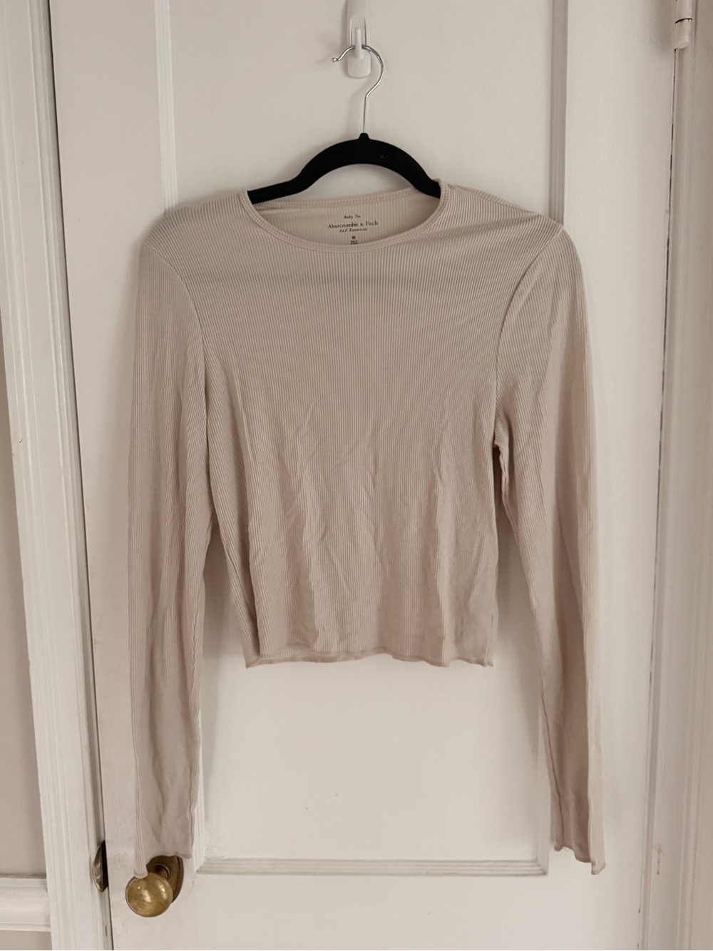 Abercrombie & Fitch Ribbed Long-Sleeve Baby Tee